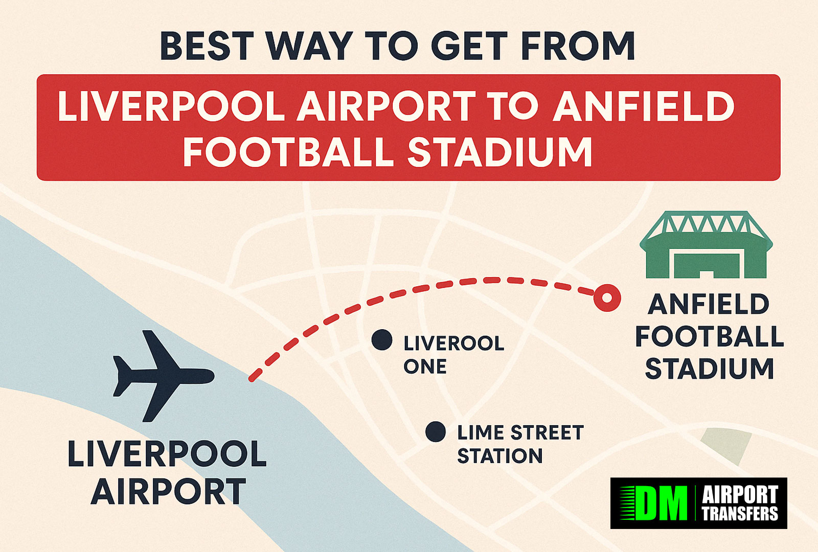 Best Way to Get from Liverpool Airport to Anfield Football Stadium