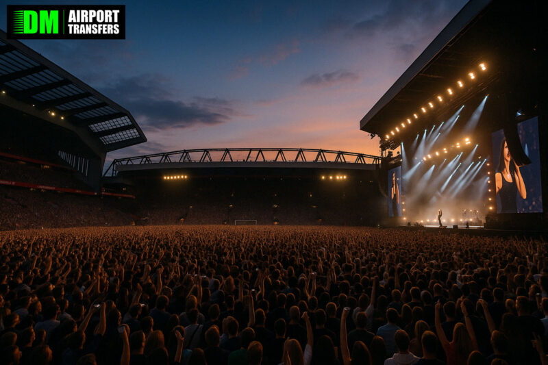 Dua Lipa at Anfield Stadium – 24 June 2025 | Taxi & Minibus Transfers