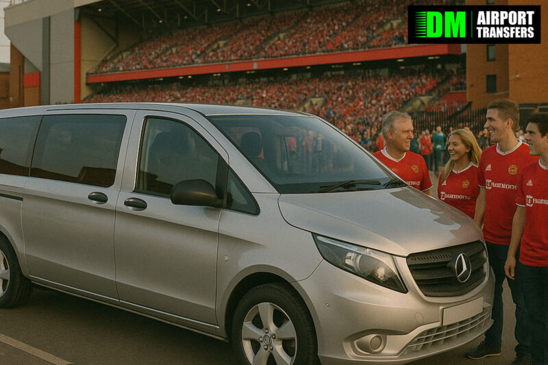 Heading to a Manchester United Away Game? Book a 5, 6, 7 or 8 Seater Taxi or Minibus Anywhere in the UK
