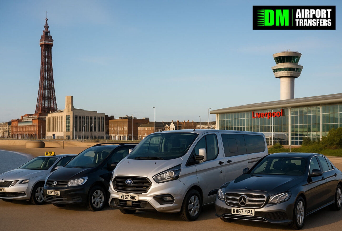 Taxi from Blackpool to Liverpool Airport: Cars, 5–8 Seater Taxis, Minibuses & Executive Travel