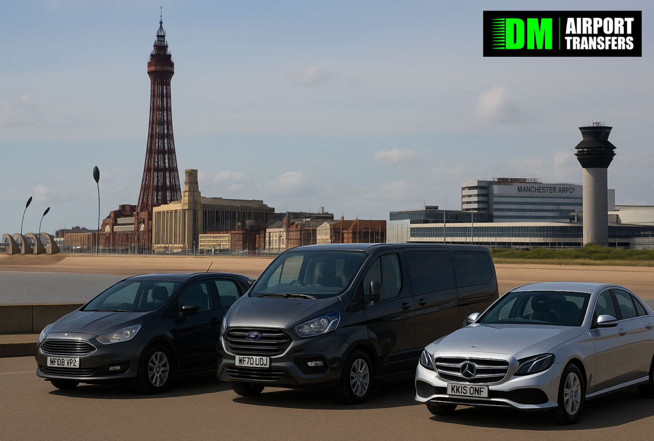 Taxi from Blackpool to Manchester Airport: Cars, 5–8 Seater Taxis, Minibuses & Executive Transfers