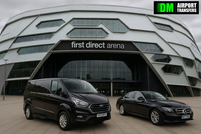 Taxi from First Direct Arena Leeds – 5, 6, 7, 8 Seater Taxis, Minibuses & Executive Vehicles