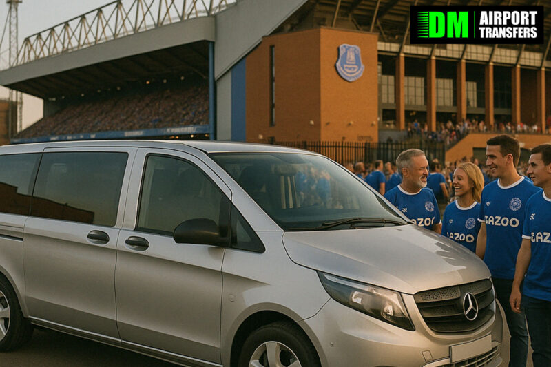 Travelling to an Everton FC Away Game? Book a 5, 6, 7 or 8 Seater Taxi or Minibus Anywhere in the UK