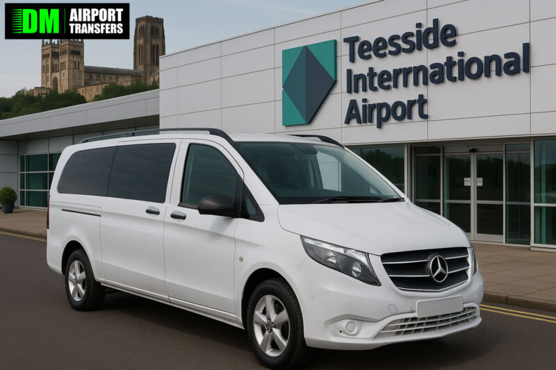 Durham To Teesside Airport | Taxi Transfers, 5 6 7 8 Seater Minibuses & Executive Vehicles