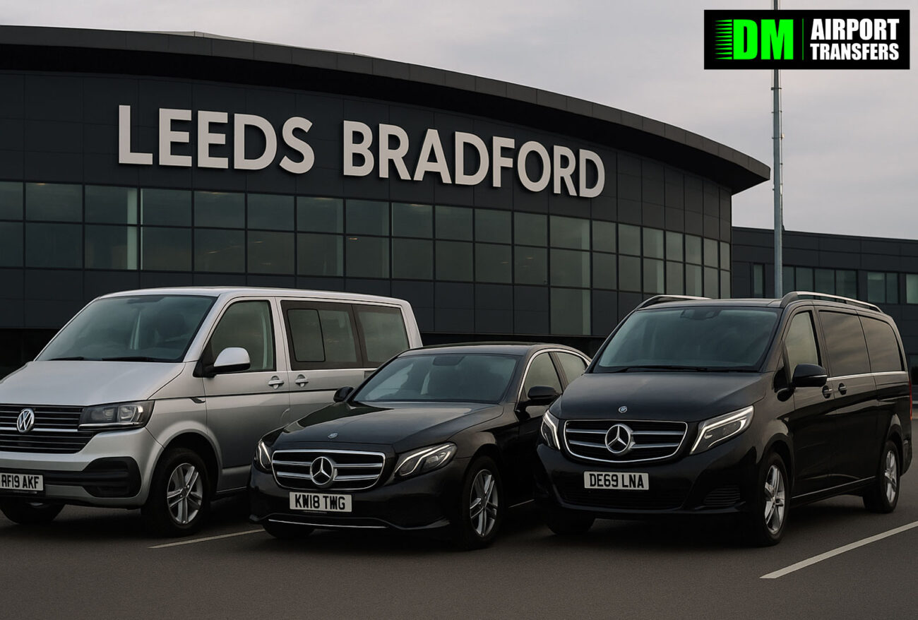 Gateshead to Leeds Bradford Airport | Taxi Transfers, 5, 6, 7, 8 Seater Minibuses & Executive Vehicles