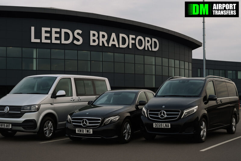 Gateshead to Leeds Bradford Airport | Taxi Transfers, 5, 6, 7, 8 Seater Minibuses & Executive Vehicles