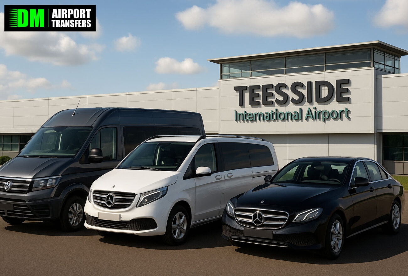 Gateshead to Teesside Airport | Taxi Transfers, 5, 6, 7, 8 Seater Minibuses & Executive Vehicles