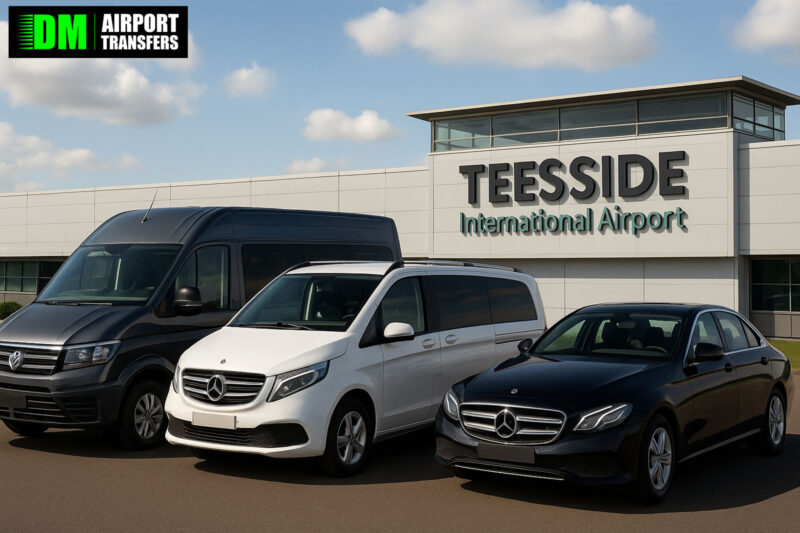 Gateshead to Teesside Airport | Taxi Transfers, 5, 6, 7, 8 Seater Minibuses & Executive Vehicles