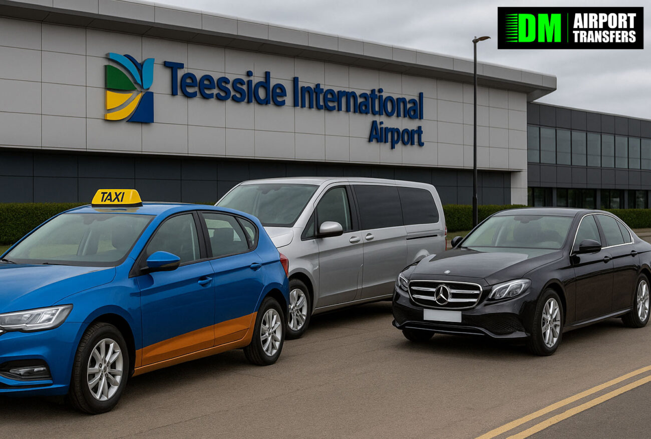 Newcastle to Teesside Airport | Taxi Transfers, 5-8 Seater Minibuses & Executive Vehicles