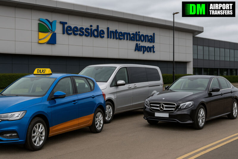 Newcastle to Teesside Airport | Taxi Transfers, 5-8 Seater Minibuses & Executive Vehicles