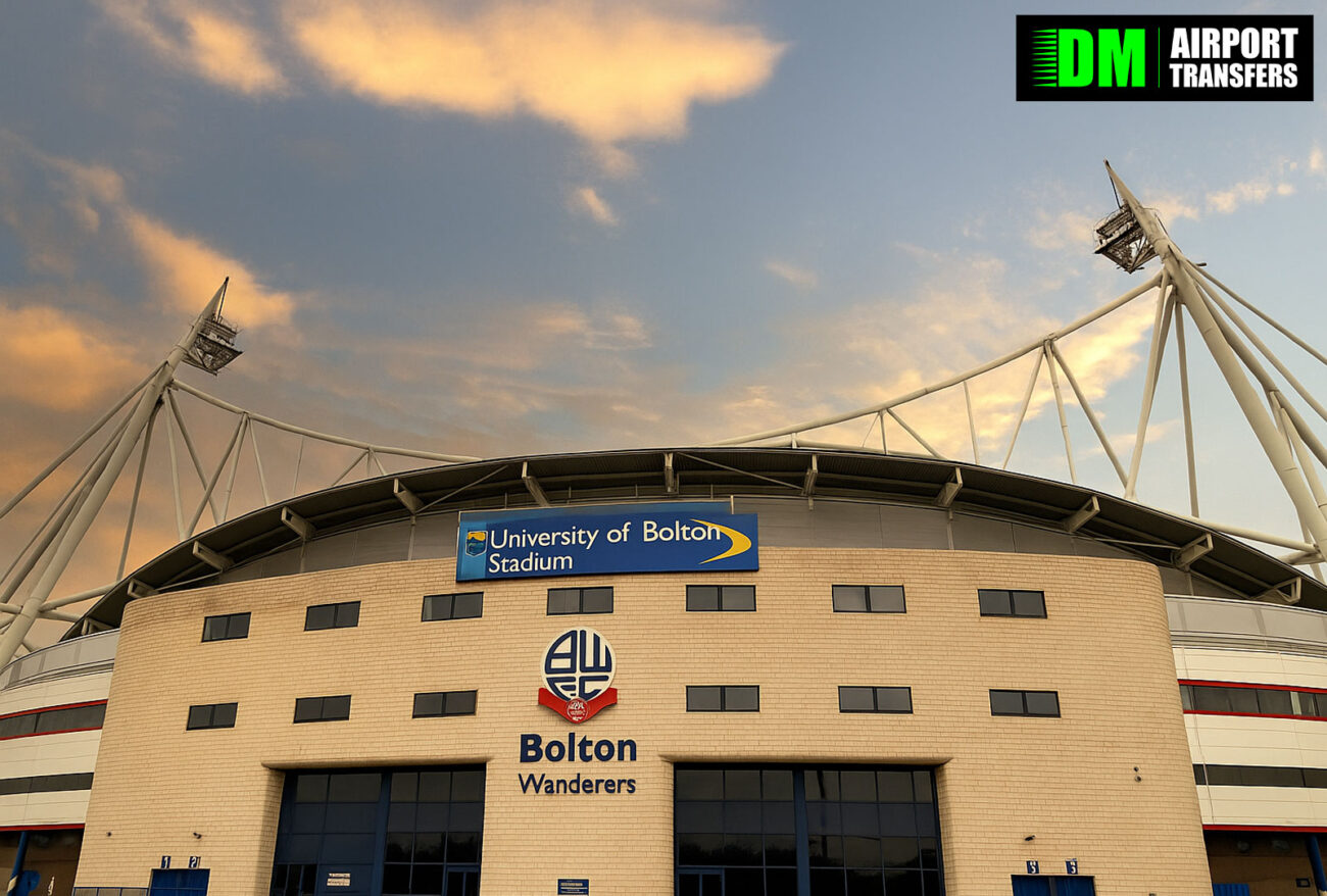 Taxi to and from University of Bolton Stadium (Macron Stadium) – 5, 6, 7, 8 Seater Taxis, Minibuses & Executive Vehicles
