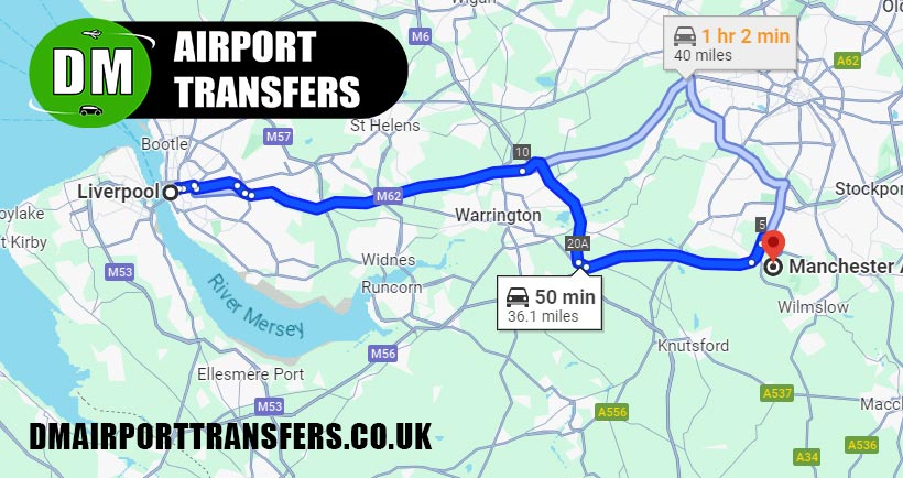 Liverpool to Manchester Airport: Taxi & 8 Seater Minibus Transfers