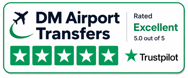 DM Airport Transfers rated Excellent 5.0 out of 5 on Trustpilot